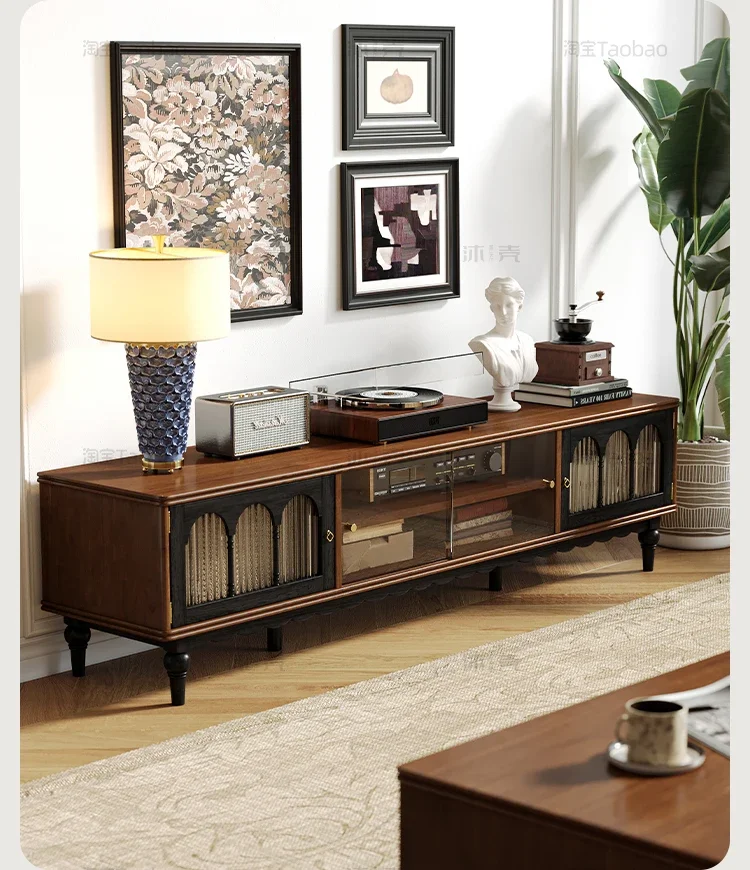 

Французский шкаф для телевизора из цельного дерева, светлая роскошная гостиная, бытовая маленькая квартира со шкафчиком для хранения