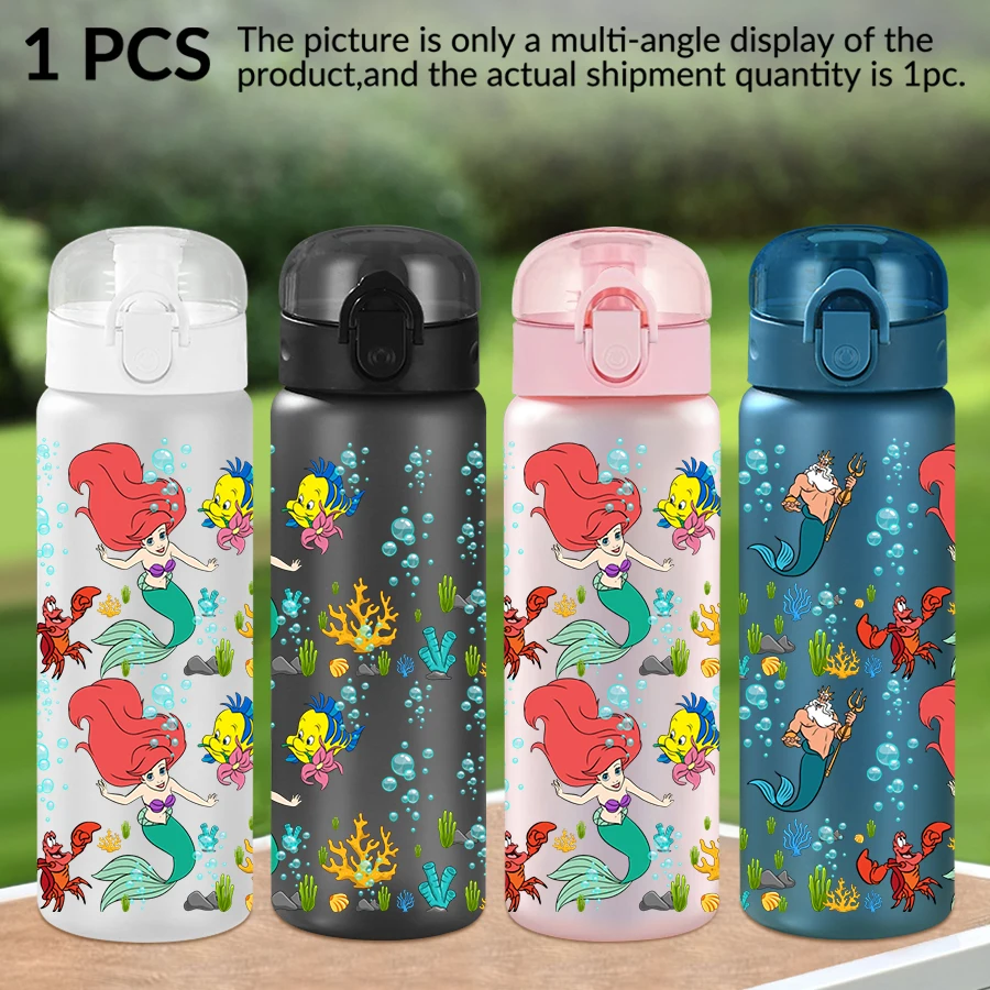 

1Pc Disney Mermaid Halibut Pattern 26oz Plastic Water Bottle Outdoor Sports Water Cup Birthday/Homecoming Gift