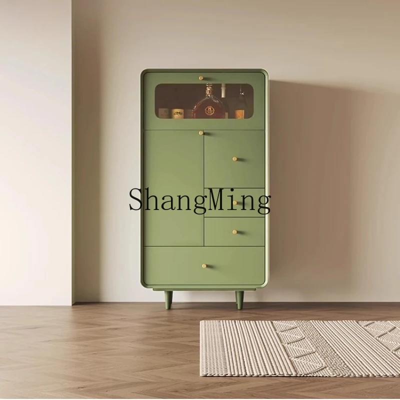 

ZYY solid wood dining side storage cabinet living room home modern simple entrance tea cabinet