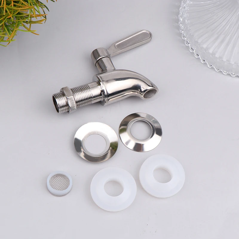 Household 304 Stainless Steel Spigot Water Tap Faucet For Beer Juice Beverage Drink Wine Barrel Dispenser Tap Replacement 8*6cm