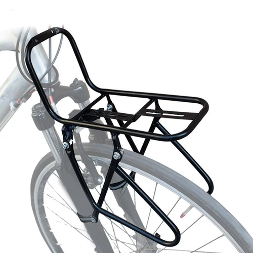 Soporte delantero de bicicleta, soporte frontal de acero para ciclismo, estante para equipaje, estante de carga, soporte de transporte de 25x15x15cm