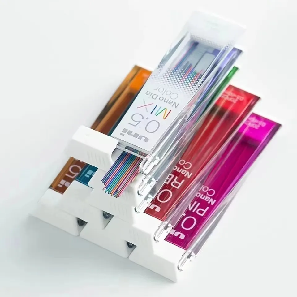 

1 Tube Japan Colored Mechanical Pencil Graphite Leads Nano Dia 202NDC 0.5mm Colorful Refill Writing Drawing Office School Supply