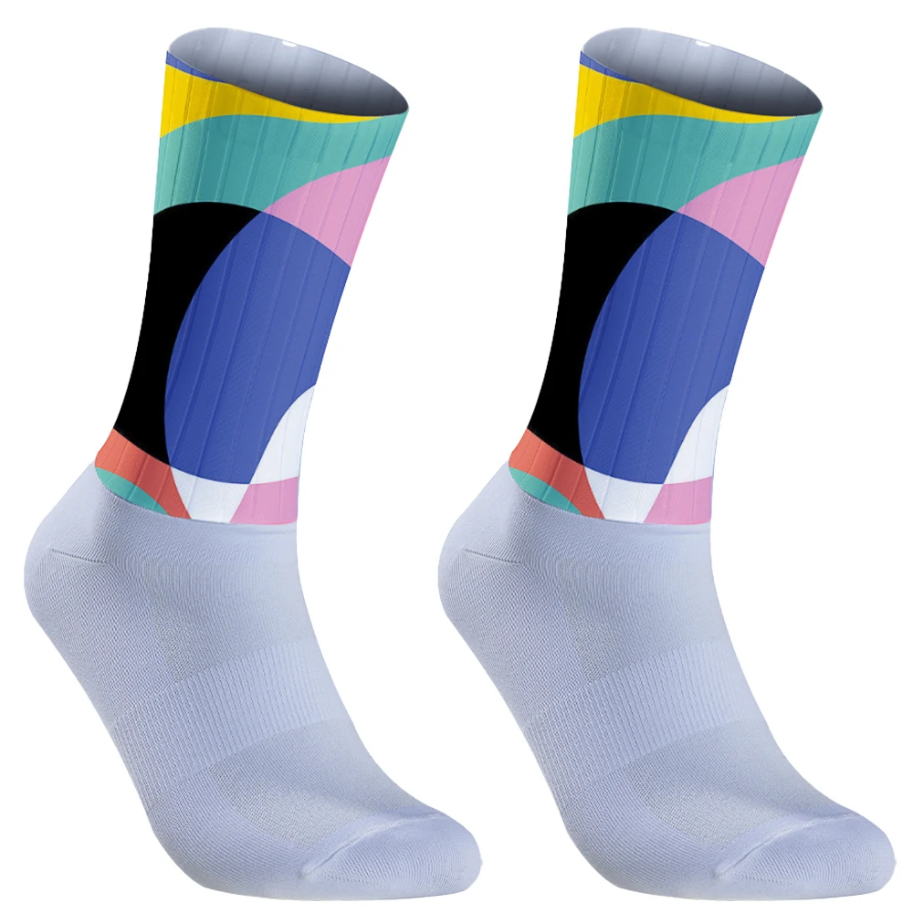 New Men Women Bike Socks calcetines ciclismo Sport Running Cycling Socks Monday Sunday Breathable Road Bicycle Socks