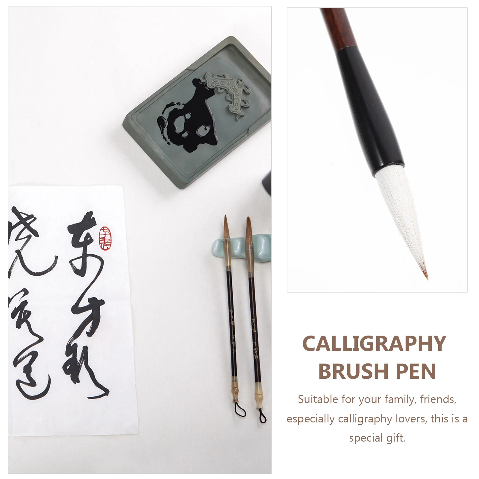 

3pcs Chinese Calligraphy Brush Pen Wooden Handle Sumi Painting Drawing Tool For Beginners Size Writing Art Supplies