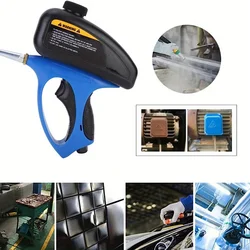 90PSI portable air sandblasting gun with adjustable flow rate, pneumatic metal polishing, rust removal, paint removal tool.