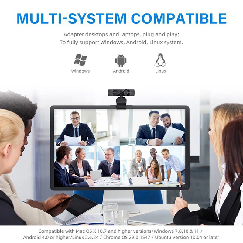 Drive Free 1080P Live Streaming Camera HD 2 Mega 60PFS USB Webcam PC for Video Conference Computer Laptop Web Camera