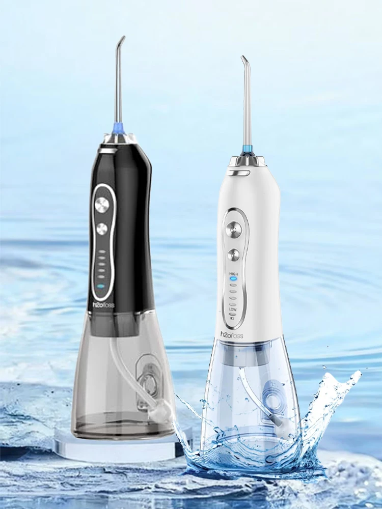 H2ofloss Draadloze Waterflosser 140PSI 5 Modi 5 Tips 300ml 2500mAh USB Oplaadbare Draagbare Monddouche voor Tandenreiniging - afbeelding 2