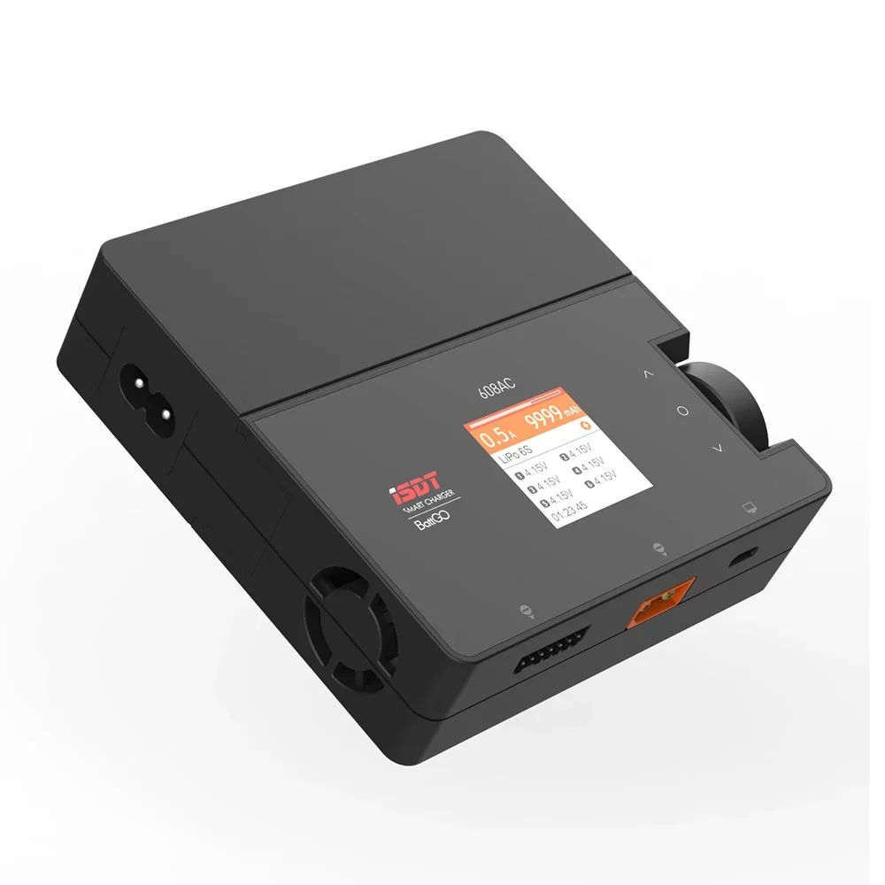 ISDT 608AC AC/DC 60W 200W BattGo Smart Charger Discharger 8A Detachable Power Supply for LiPo LiHV LiFe Drone