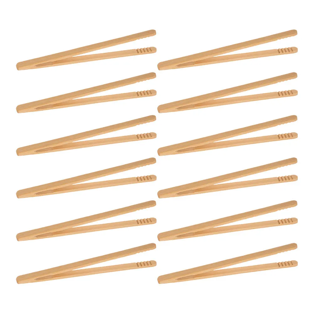 

12Pcs Bamboo Tweezers Montessori Fine Motor Skill Training Tools for Children Bead Bean Picking Toddler Learning Tongs Sensory