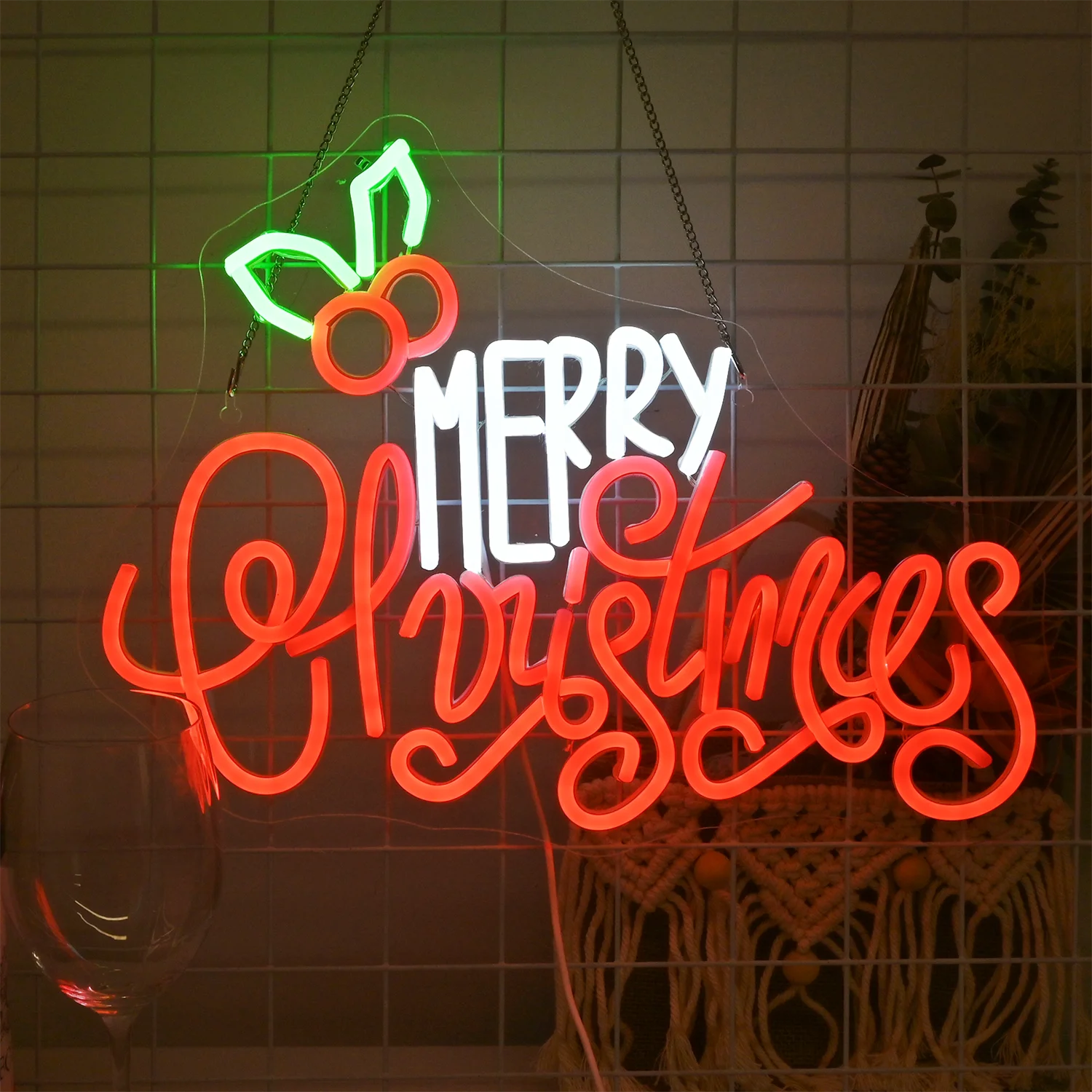 

Merry Christmas Neon Sign Art Wall Illuminated Decor Room Decoration For Party Home Club Shop Christmas Decor Dimmable Led Light