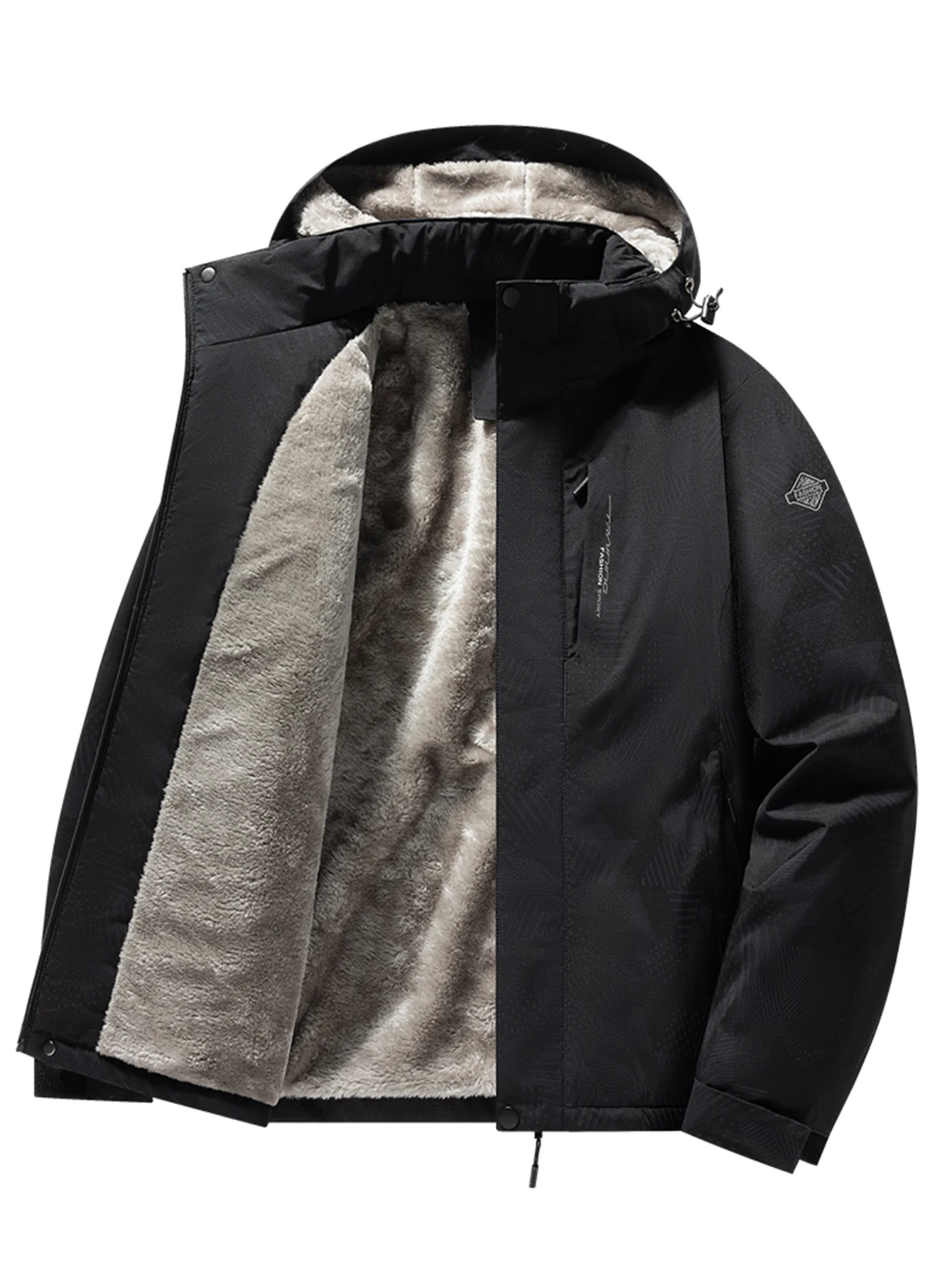 Casacos masculinos de outono e inverno, jaquetas de manga comprida masculinas, roupas de algodão masculinas, casacos de manga comprida com capuz, jaquetas masculinas, jaquetas de tecido com capuz