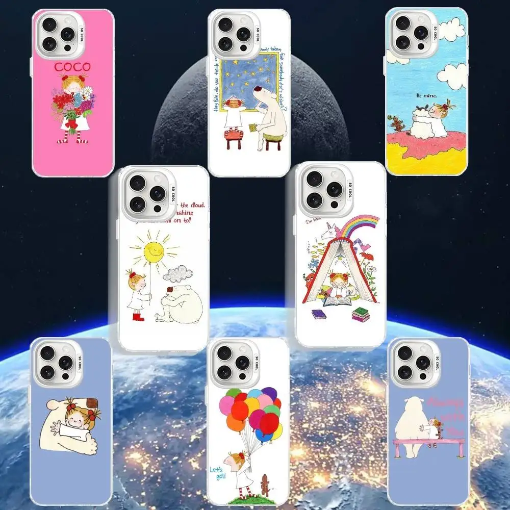 

T-E-COCO Phone Case For iPhone 16,15,14,13,12,11,Mini,Pro,MAX White Matte Shockproof Cover