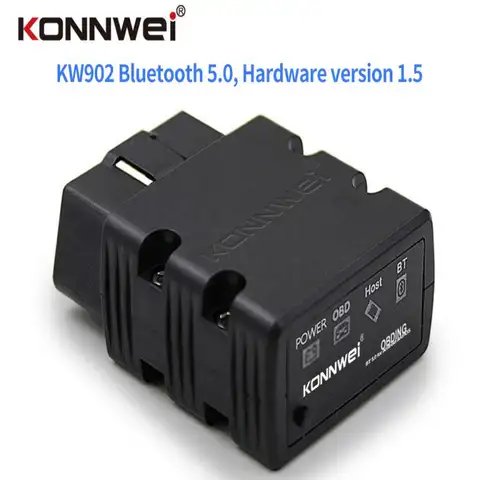 KONNWEI 자동차 스캐너, 블루투스 ELM327 V1.5 및 5.0 KW902 OBD2 자동차 진단 도구, ELM 327 V 1 5 OBD 2 코드 리더, 안드로이드 iO용