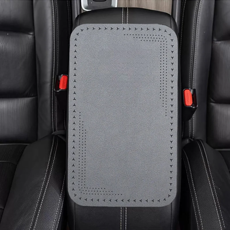 Car armrest box mat, center armrest box protective cover, men's and women's universal suede elbow comfort pad