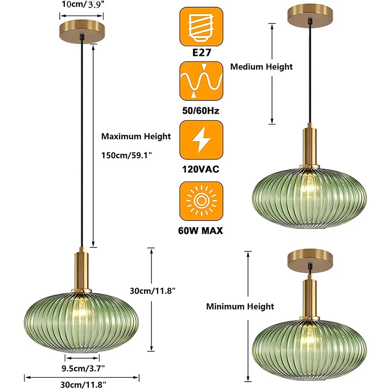 Imagem -06 - Nordic Glass Pendant Light D30 cm Lâmpada Suspensa para Sala de Estar Quarto ao Lado da Decoração do Lar Iluminação Lustre