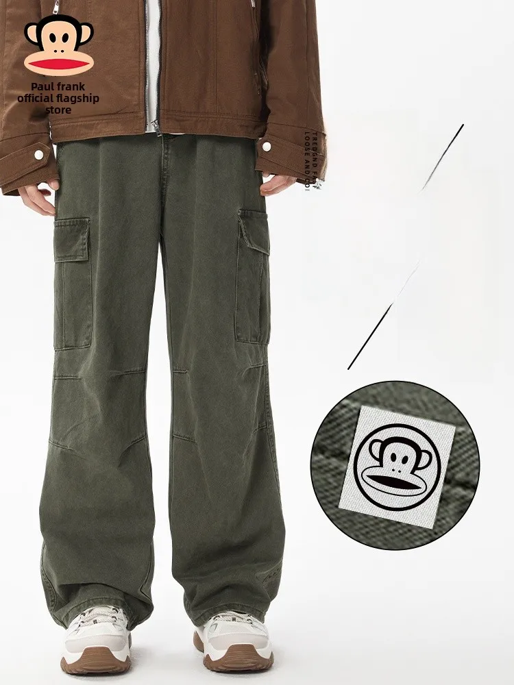 

PaulFrank Retro Paratrooper Workwear Pants Men's Autumn Military een American High Street Casual Long Trousers