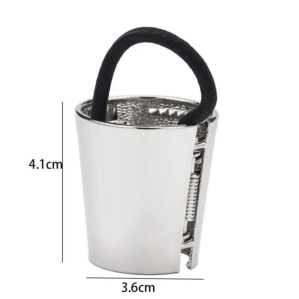 إكسسوارات الشعر دائرة الكفة القوطية ذيل حصان كليب وهمية معدنية ذيل حصان حامل الشعر الكفة رباط شعر الشرير مشبك ذيل حصان معدني #3