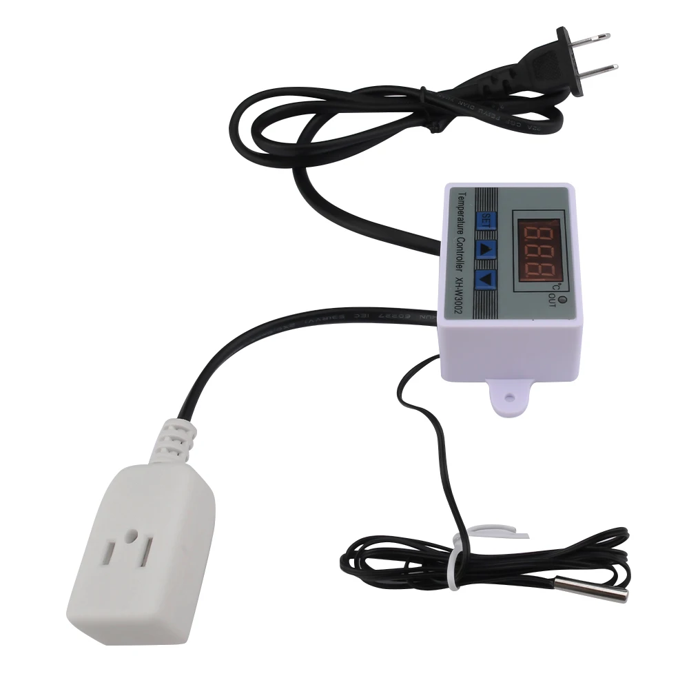 Imagem -03 - Controlador de Temperatura Led Digital Interruptor Termostato Eletrônico Sonda à Prova d Água Soquete Controlador de Temperatura ac 110220v