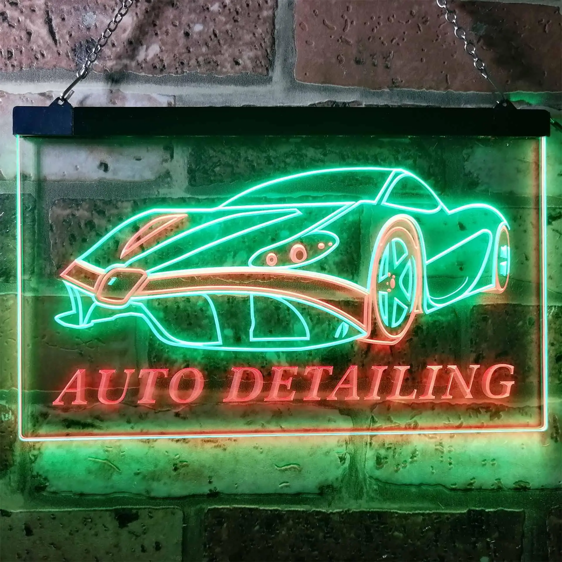 

Auto Detailing Car Repair Garage Dual Color Led Neon Sign st6-s0233