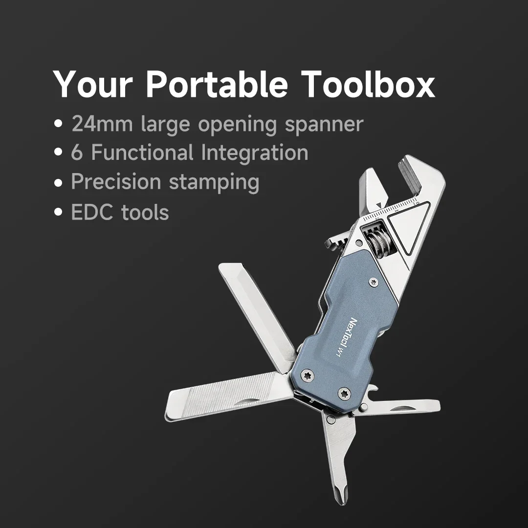 Imagem -02 - Nextool-mini Edc Multitool Ferramentas de Sobrevivência Outdoor Camping Gadgets Chave de Bolso Faca Dobrável Multifunções Abridor de Garrafas
