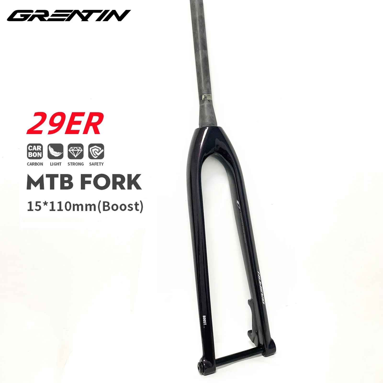 Full Carbon Fiber Mountain Bike BOOST Front Fork Taper Tube 29