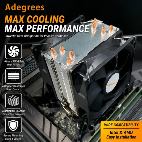X99 CPU Processor Cooler Lga 2011 V3 4PIN Rgb Fan Tower Heatsink 4 Heatpipes Cooling Fan for Intel LGA 1200 1150 AMD AM4 AM5