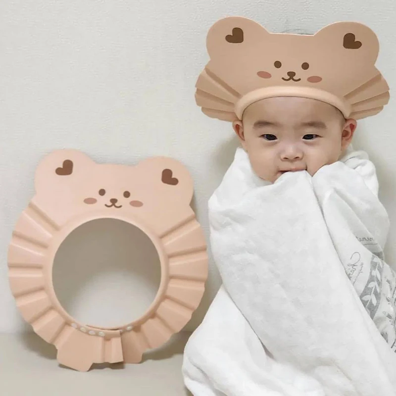 Adjustable Baby Shampoo Cap Soft Hair Wash Hat for Kids Bathing Shower Ear Shield Hair Hat For 0-6 Years Children Head Cover Cap