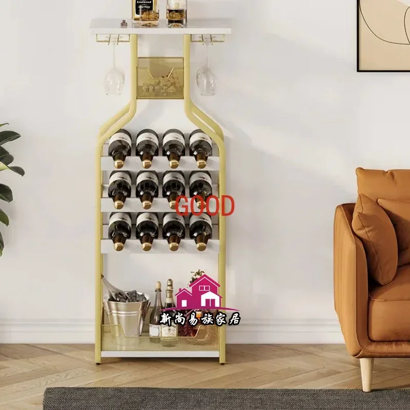 북유럽 철 와인 랙 거실 디스플레이 스탠드 와인 캐비닛 바닥 스탠딩