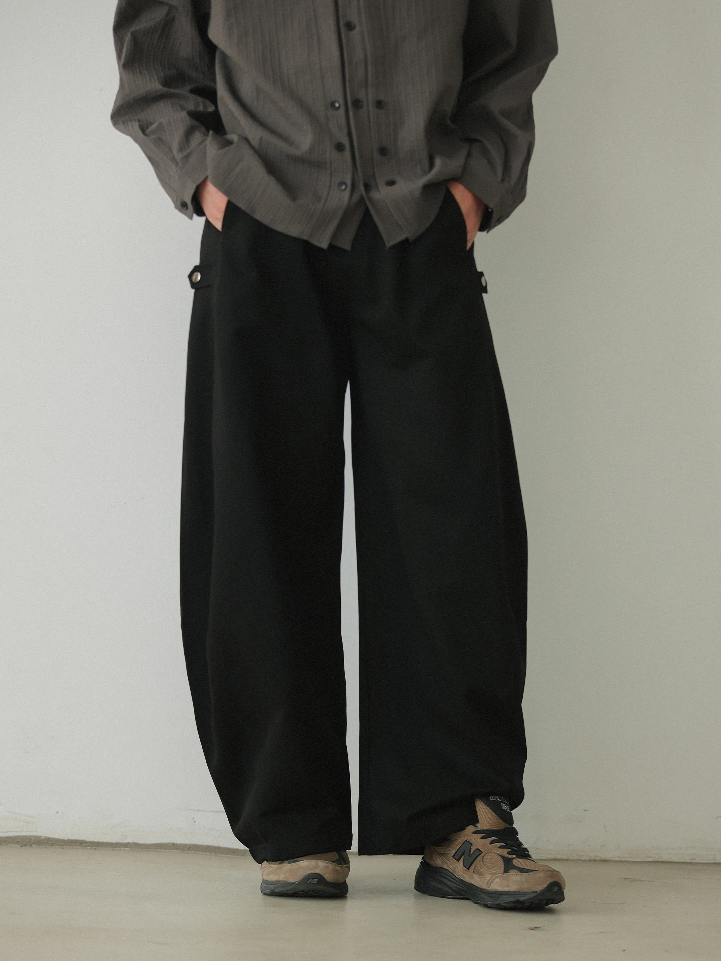 

NOEARS Japanese Sle Vintage Workwear Loose Wide Leg Casual Pants Spring Autumn High Street Color Commute Long Trousers