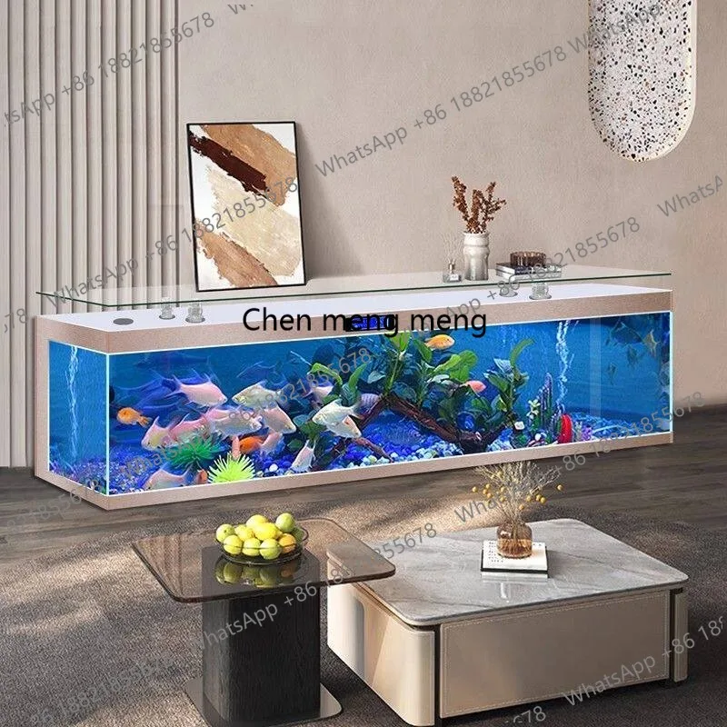 

TV cabinet, fish tank cabinet, ultra-platinum fish tank, square aquarium, living room, household water-free