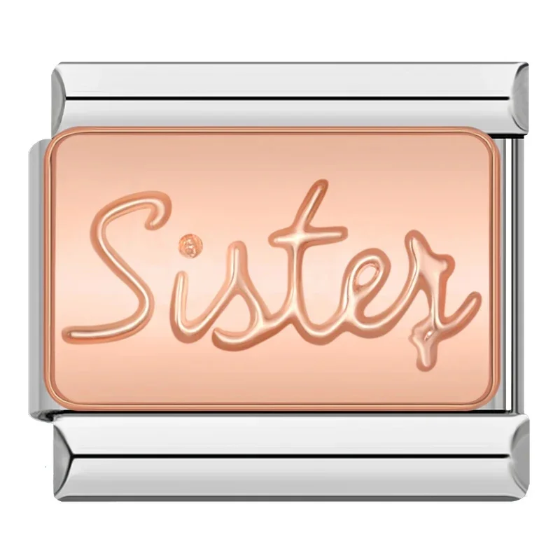 Hapiship-وصلات سحر الفولاذ المقاوم للصدأ ، أيونات الأسرة ، أبي ، الأخت ، أفضل أم ، ابنة ، يناسب 9 سوار fشون ، صنع المجوهرات ديي ، NEW127 #4