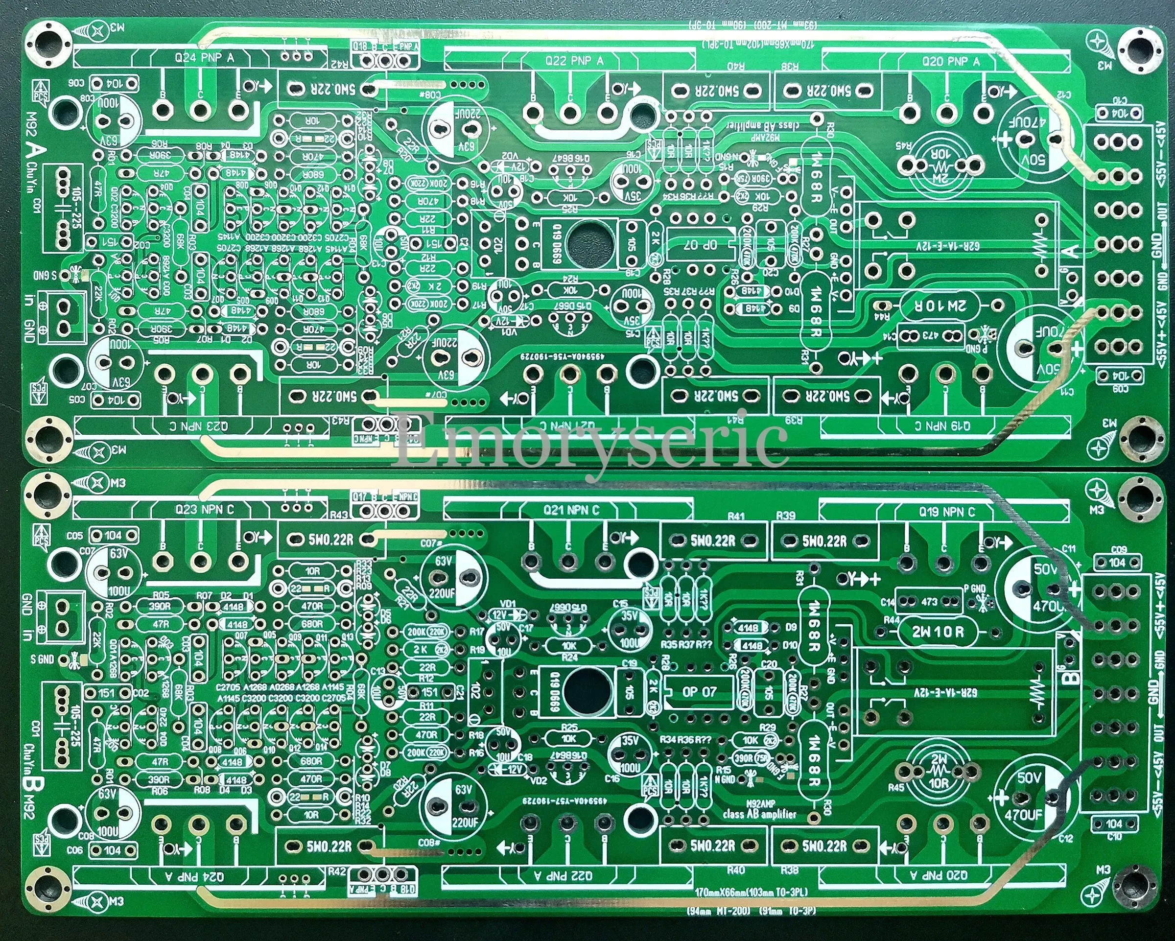 

Marantz 9S2 Replica Dual Channel Mirror Design Pure Power Amplifier PCB, HiFi Audio Bare Board