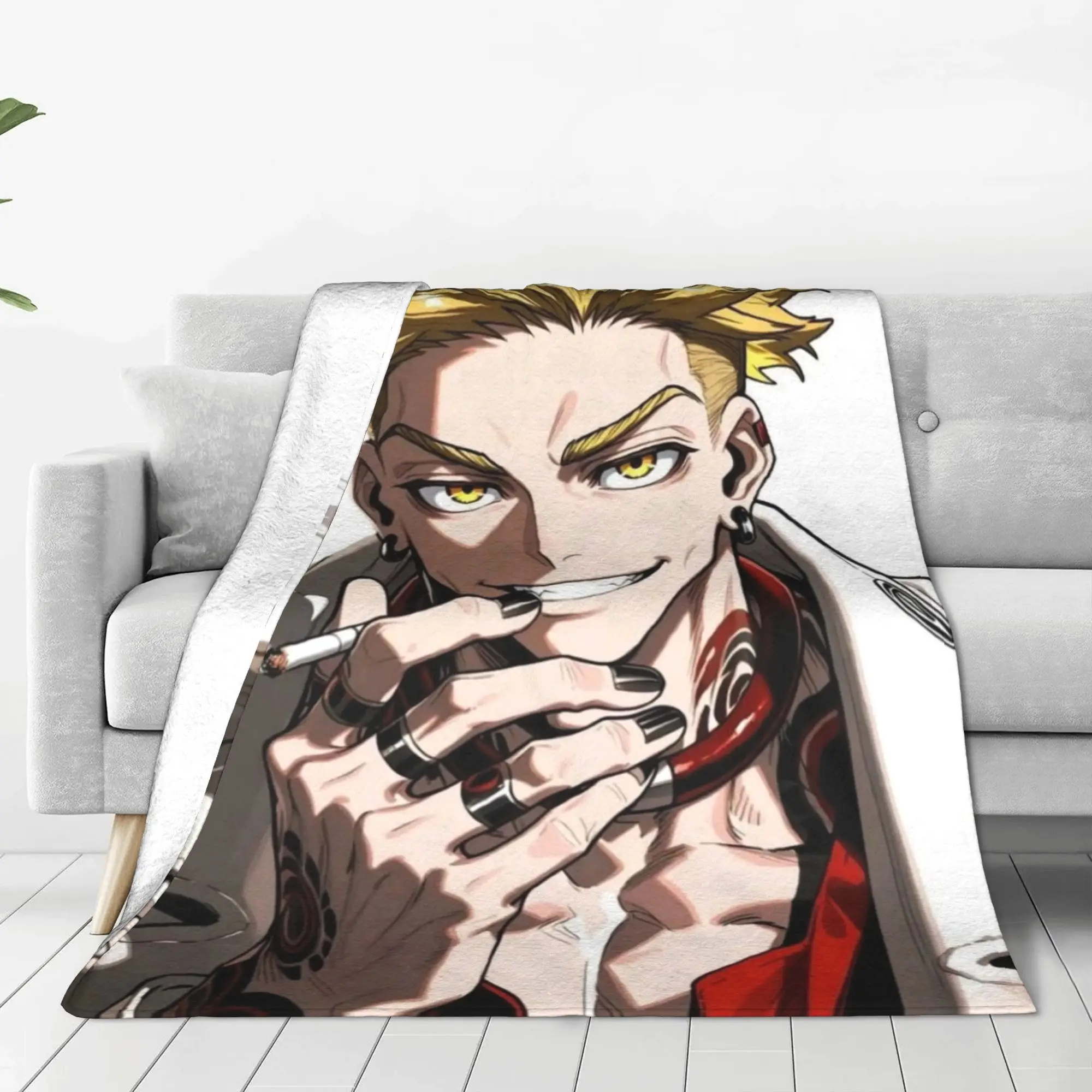 Gachiakuta Enjin Blanket All Season Gachiakuta  Cute Thin Throw Blankets For Car Travel  Plush Thin Quilt