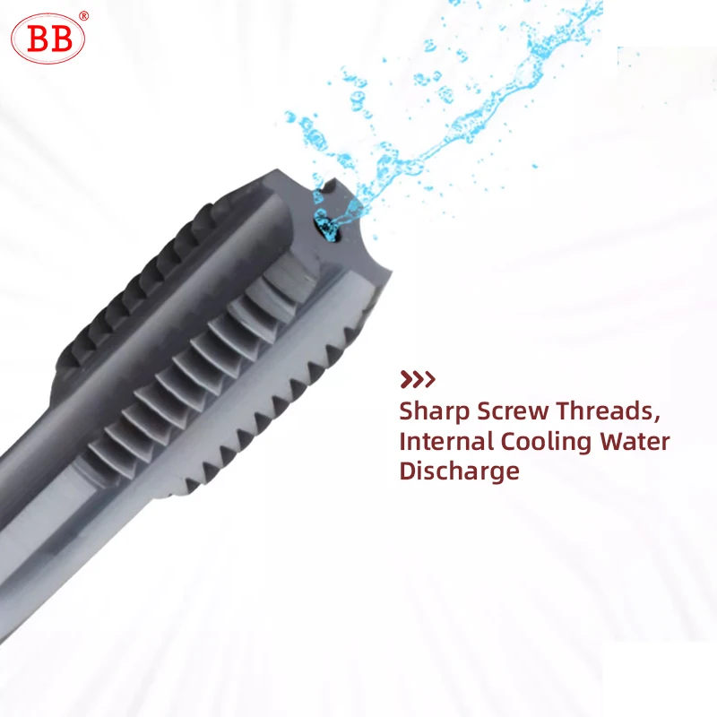 BB Machine Tap Internal Cooling CNC Carbide Thread Tool for Aluminum Steel Metal Coated