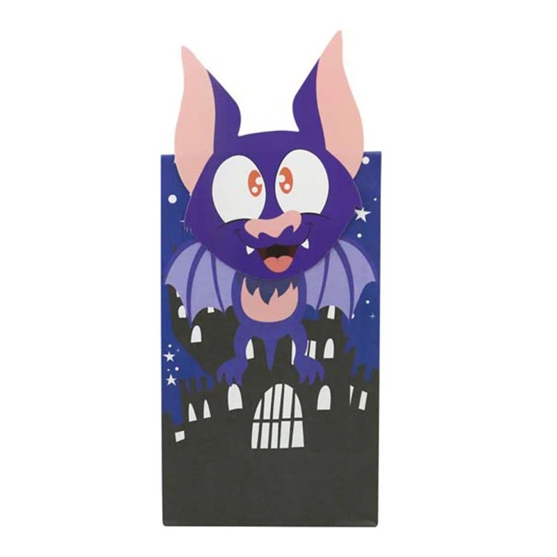 12/24Pcs Halloween Thema Papier Geschenk Tasche Für Süße Spinne Katze Bevorzugung Öl Beweis Lebensmittel Geschenk Verpackung Einkaufstaschen party Dekoration – Detail 10