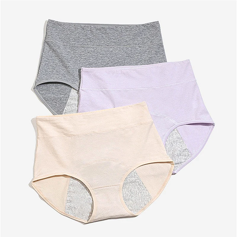 Menstrual Panties Women Cotton Period Underwear High Rise Wide Leak Proof Physiological Briefs Female Waterproof Underpants