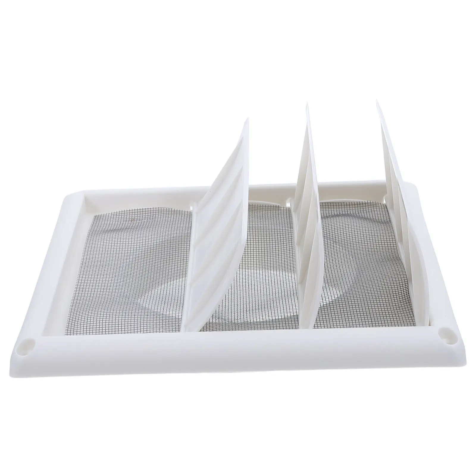 Plastic Louvered Vent Cover for Dryer Exhaust Outdoor Square 7.86x7.86 Face Size Bathroom Kitchen Vent with Screws