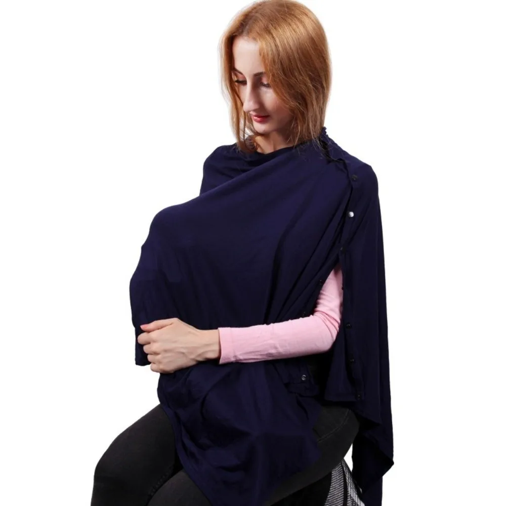 Comfortable Maternal Nursing Covers Button Soft Nursing Scarf Cotton Adjustable Mother's Nursing Towel Baby Car Seat Cover