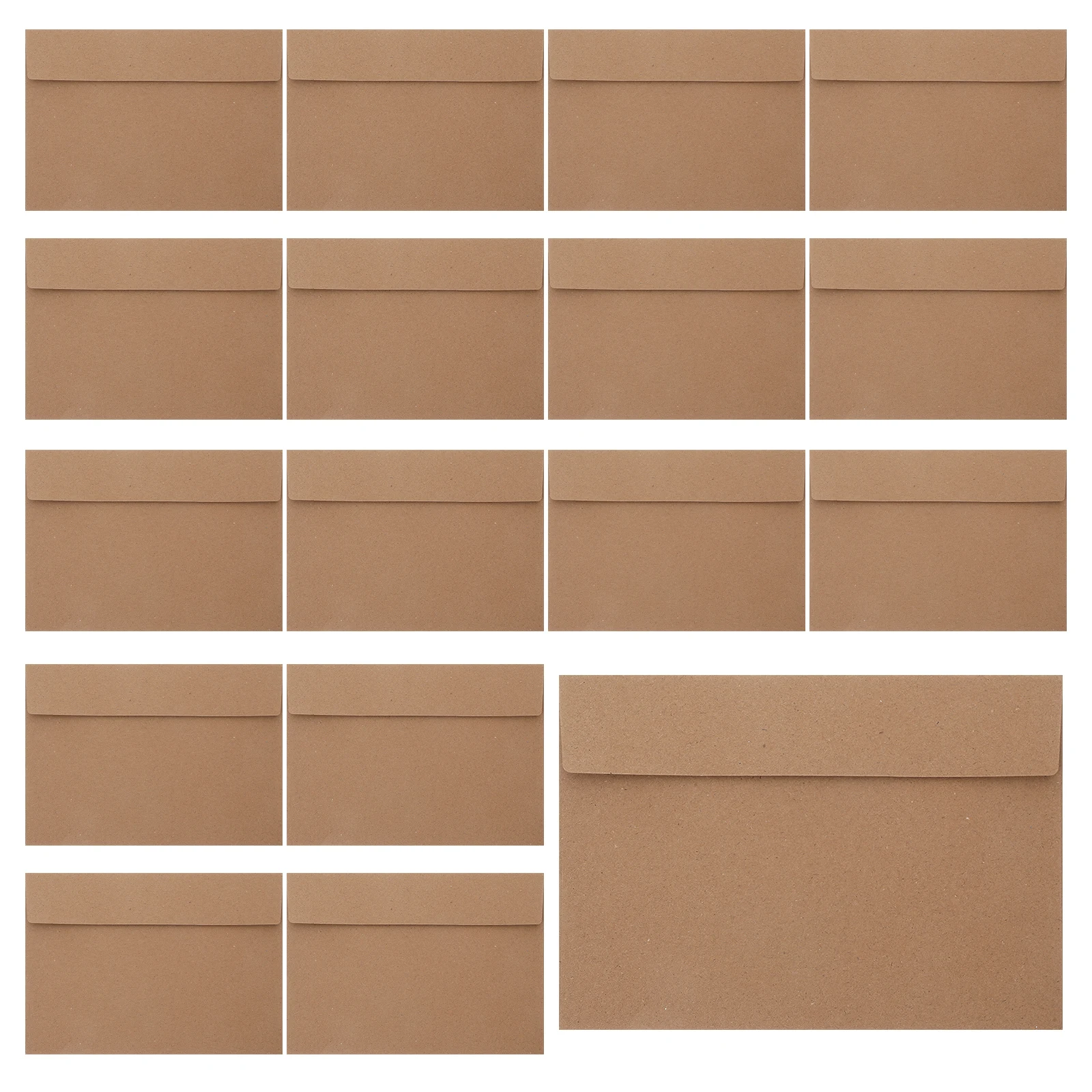 

100 Pcs Kraft Paper Envelopes Self Adhesive Invitation Card Letter Holders Simple Style StationeryVintage