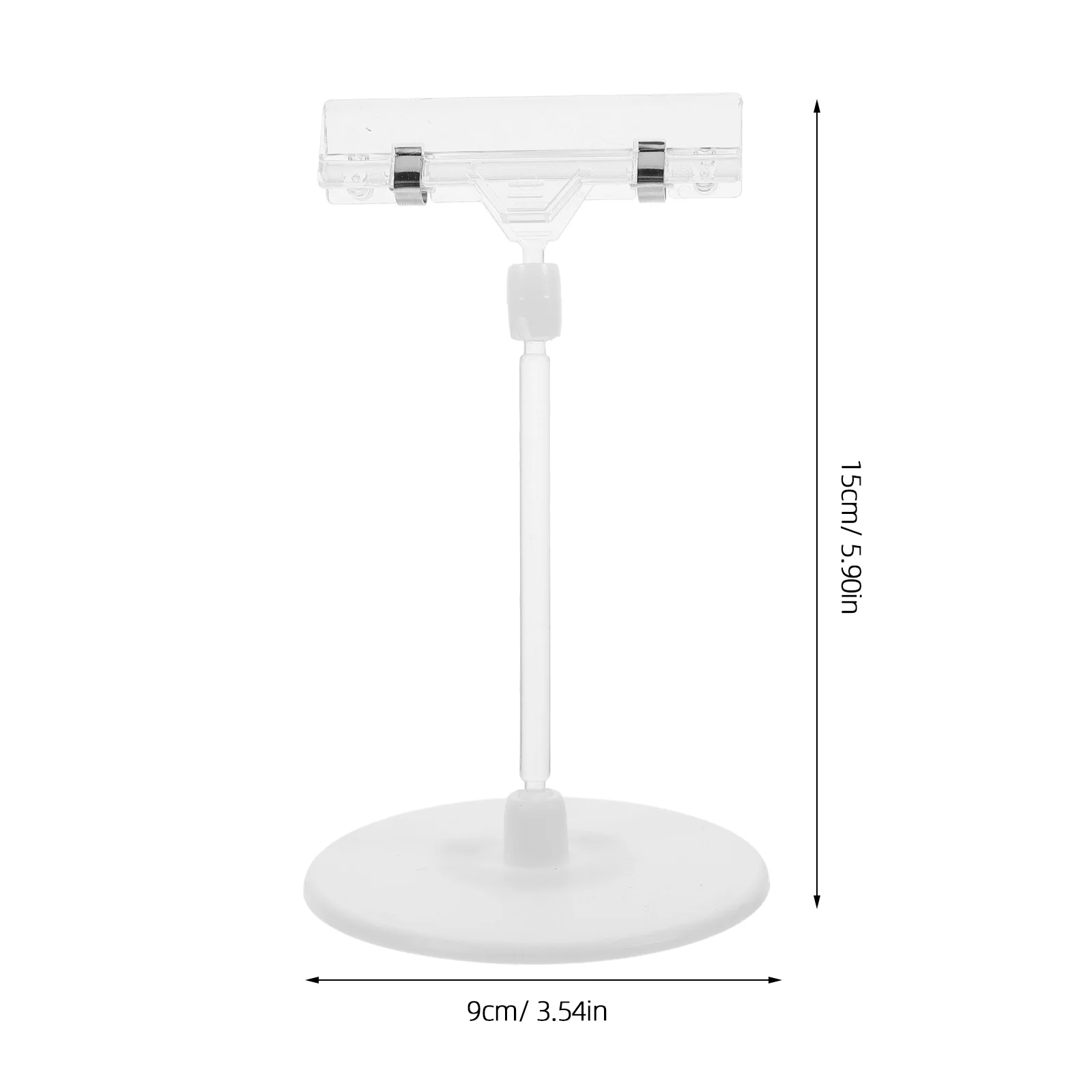 6-teiliges Etikettenklammern mit rundem Scheibenständer, durchsichtiger Kunststoff, Schilderhalter für Einzelhandelsgeschäfte, Verkaufsschilder, Display, Abs, Preiskartenhalter, vertikal