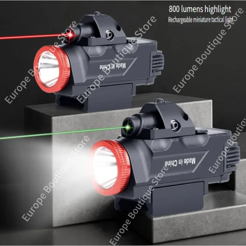 High‑Bright Mini Underbarrel Accessory, Adjustable Red‑Green Laser Strobe Torch for Outdoor Practical Scenarios
