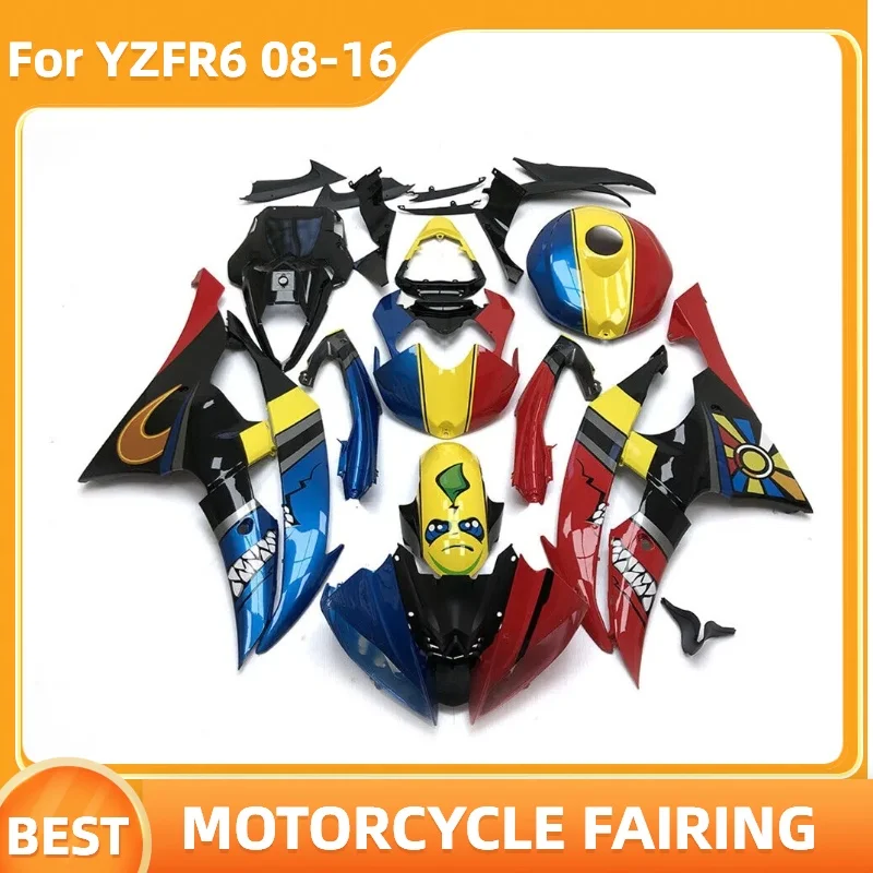 YZFR6 2008 2009 2010 2011 2016 Motorcycle Fairings for YZF R6 YZF-R6 2008-2016 High Quality Sportbike Injection Mold Aftermarket