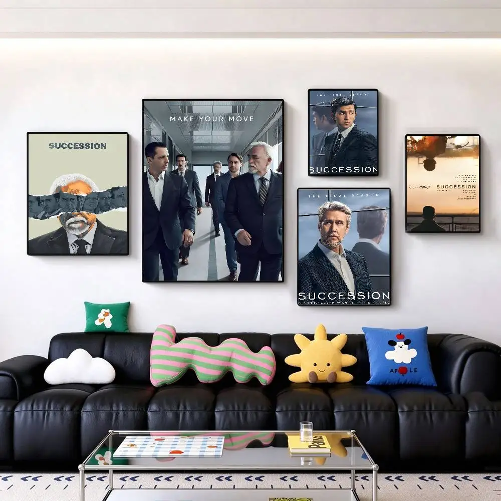 TV series S-Succession Poster Room Decor Waterproof Sticky For Home Bar Wall Art Decoration