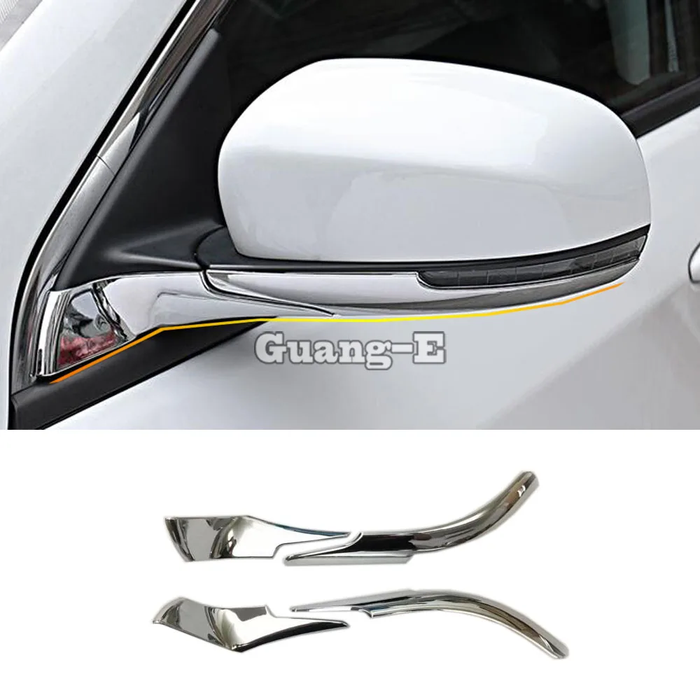 

Car Body ABS Chrome Back Rear View Rearview Side Mirror Sticker Trim Frame Eyebrow For Jeep Compass 2017 2018 2019 2020 2021