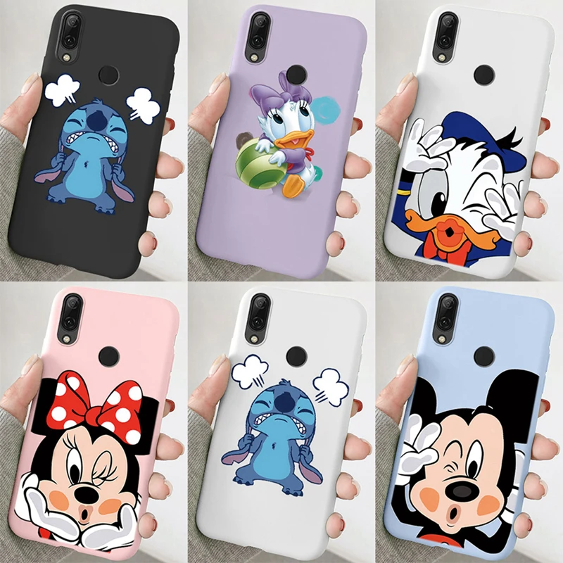 for Huawei P Smart 2019 Psmart(2019) Phone Case Mickey Minnie Mouse Daisy Donald Duck Stitch Cute Soft TPU Silicone Back Cover