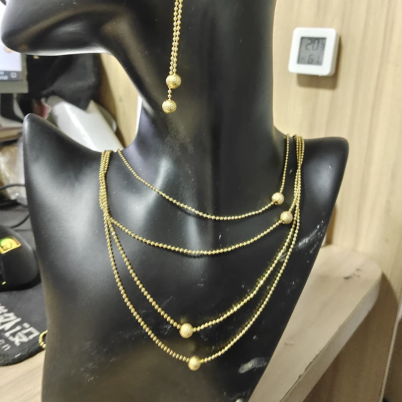Nigerian Wholesale Fashion African Beads Jewelry Set Nigeria Dubai Gold Color Jewelry India Bridal Jewelry Sets
