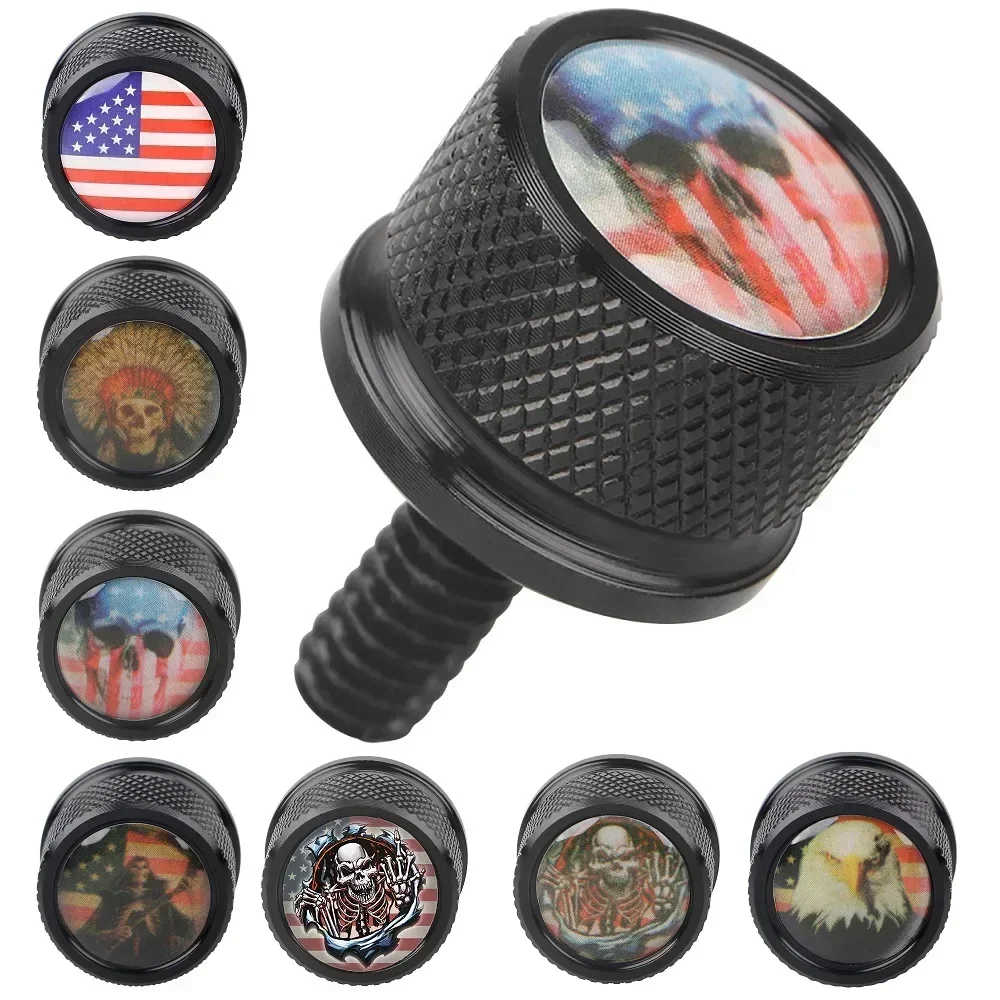 Motorcycle Universal Rear Fender Screw Bolt Seat Nut Knob Cover Kit For Harley Sportster Fatboy Dyna Softail V-ROD Touring Glide