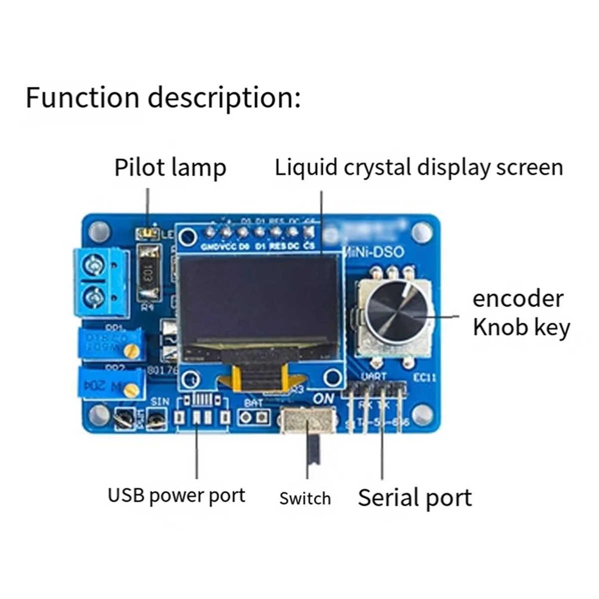 Fai da te Mini Kit oscilloscopio digitale STC8K8A microcontrollore microcontrollore formazione elettronica saldatura pratica parti