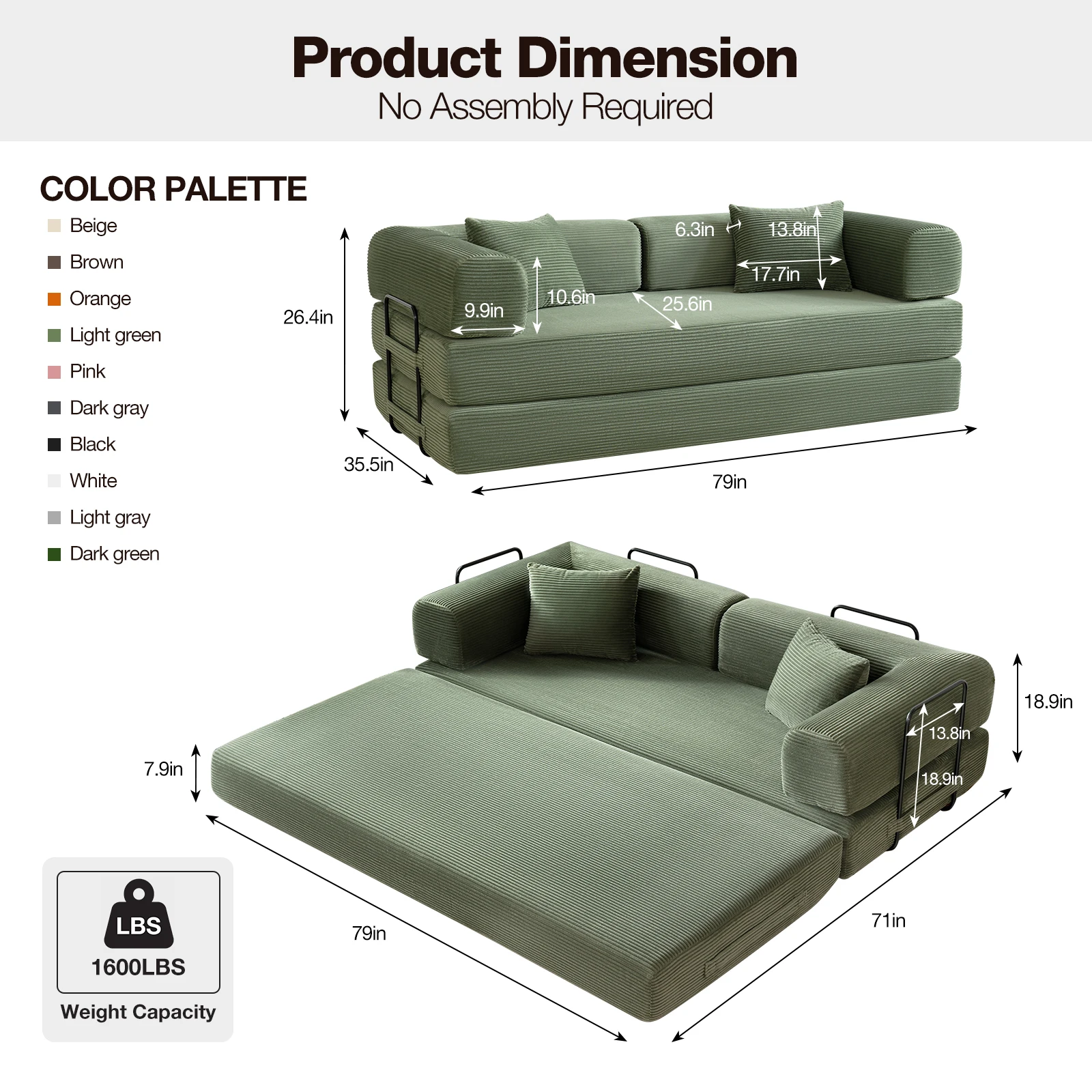 Thumbnail 2 - #43 Highest Rated Convertible Sofa Beds to Buy in 2026