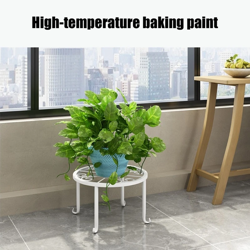 حامل أوعية الزهور المعدنية القوية لتوفير المساحة، رف الحديقة، بناء مقاوم للماء، لا يوجد تركيب أدوات للاستخدام في الهواء الطلق، #4